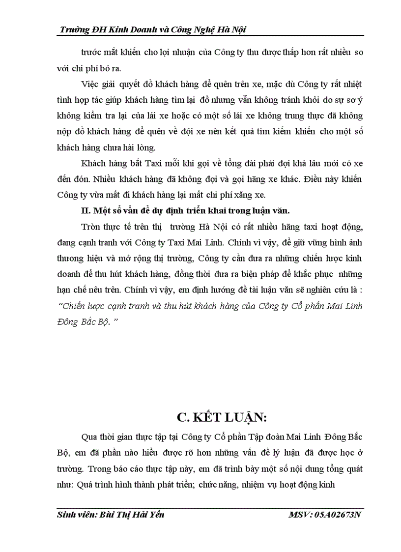 image for page Chiến lược cạnh tranh và thu hút khách hàng của Công ty Cổ phần Mai Linh Đông Bắc Bộ 1