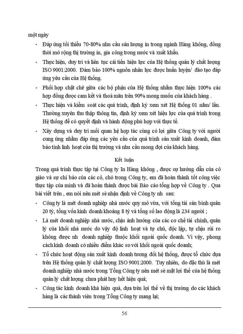 image for page Báo cáo thực tập tại công ty in Hàng không