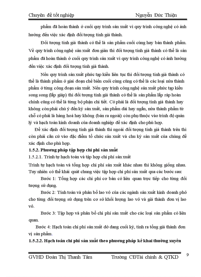 image for page Hoàn thiện tổ chức công tác Kế toán tập hợp chi phí sản xuất tính giá thành sản phẩm 1
