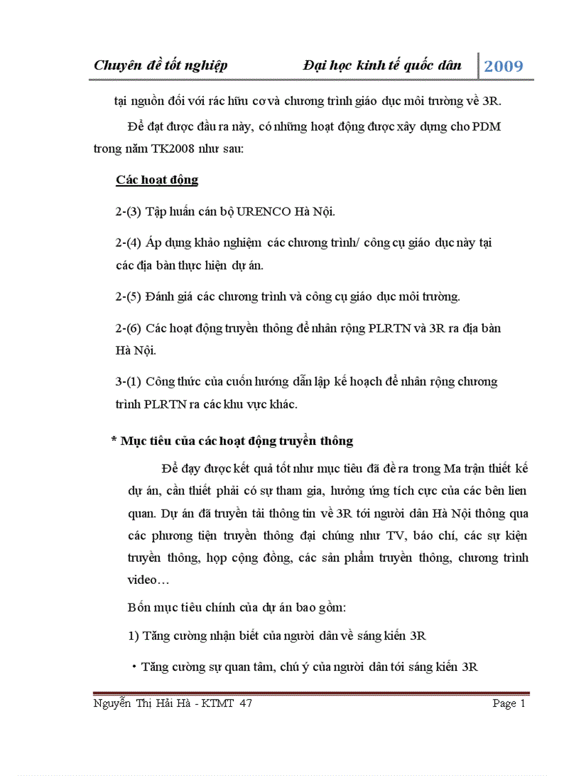 image for page Đánh giá hiệu quả của mô hinh giáo dục môi trường trong các trường tiểu học thuộc dự án 3R HN 1