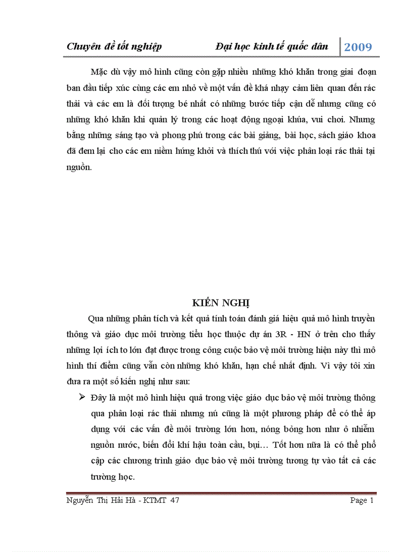 image for page Đánh giá hiệu quả của mô hinh giáo dục môi trường trong các trường tiểu học thuộc dự án 3R HN 1