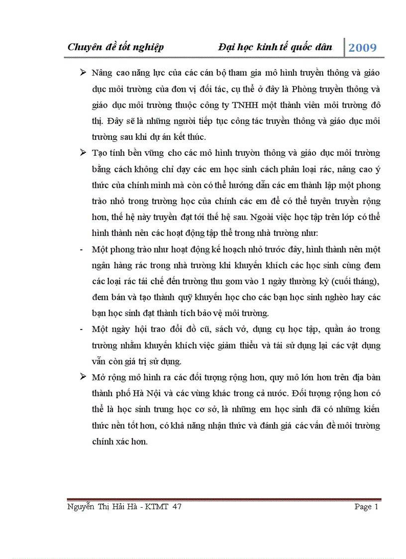 image for page Đánh giá hiệu quả của mô hinh giáo dục môi trường trong các trường tiểu học thuộc dự án 3R HN 1