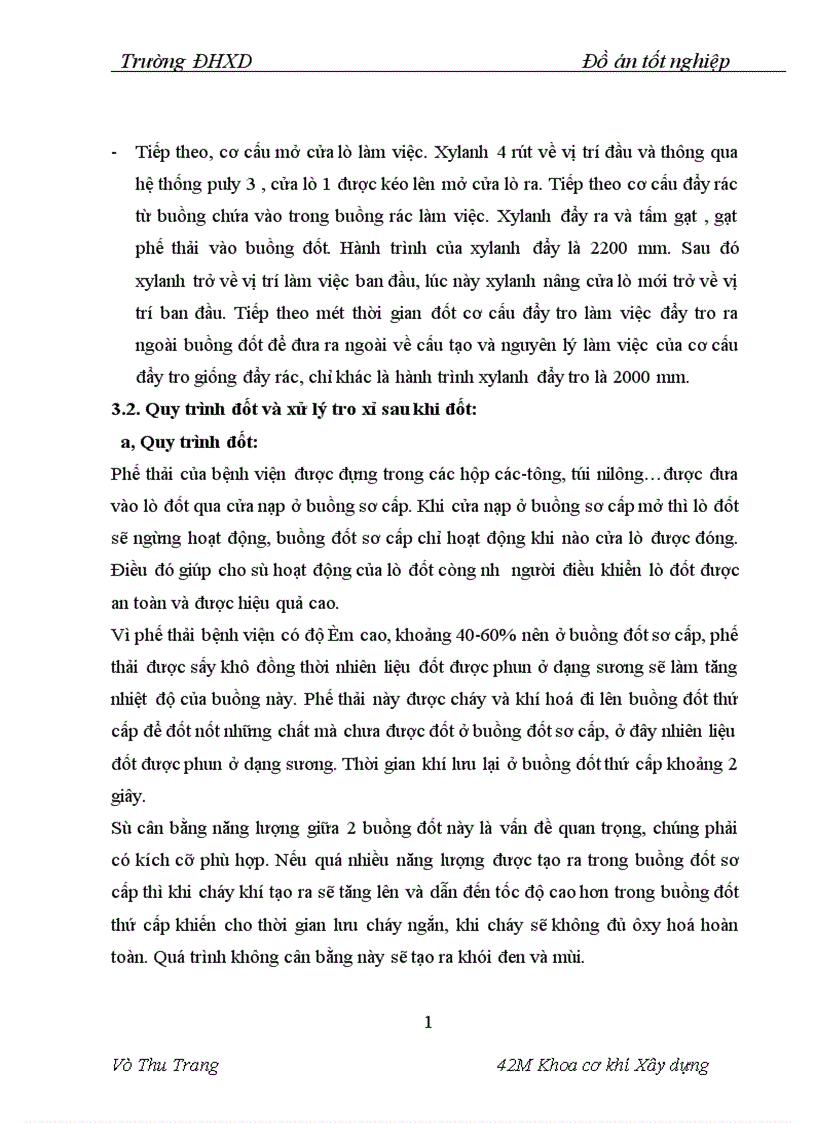 image for page Nguyên lý làm việc và các kích thước cơ bản các cơ cấu của lò đốt phế thải bệnh viện