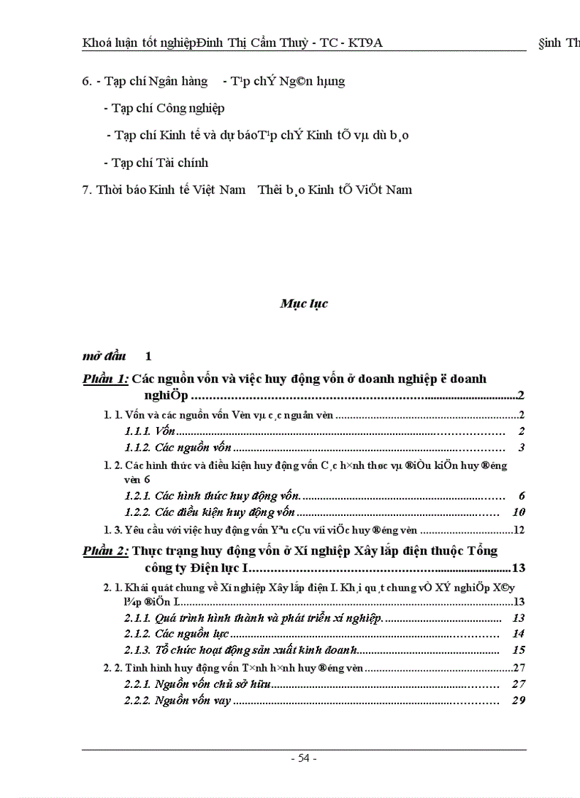 image for page Huy động vốn cho sản xuất kinh doanh ở xí nghiệp xây lắp điện công ty điện lực I