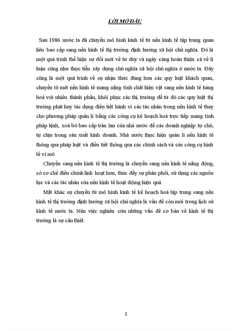 Sự cần thiết khách quan phát triển nền kinh tế thị thườngđịnh hướng xã hội chủ nghĩa 1