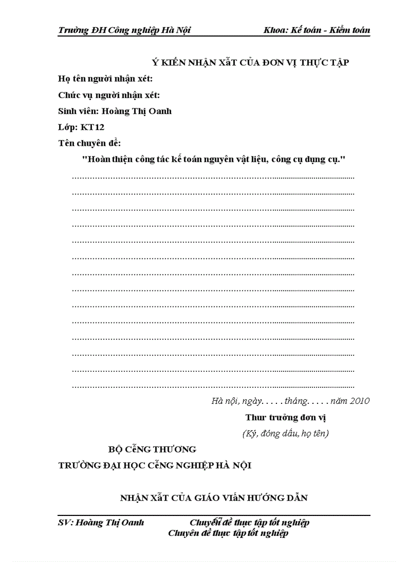 image for page Hoàn thiện công tác kế toán Nguyên vật liệu công cụ dụng cụ tại Công ty Cổ phần máy và Thiết bị thủy lực Thành Công 1