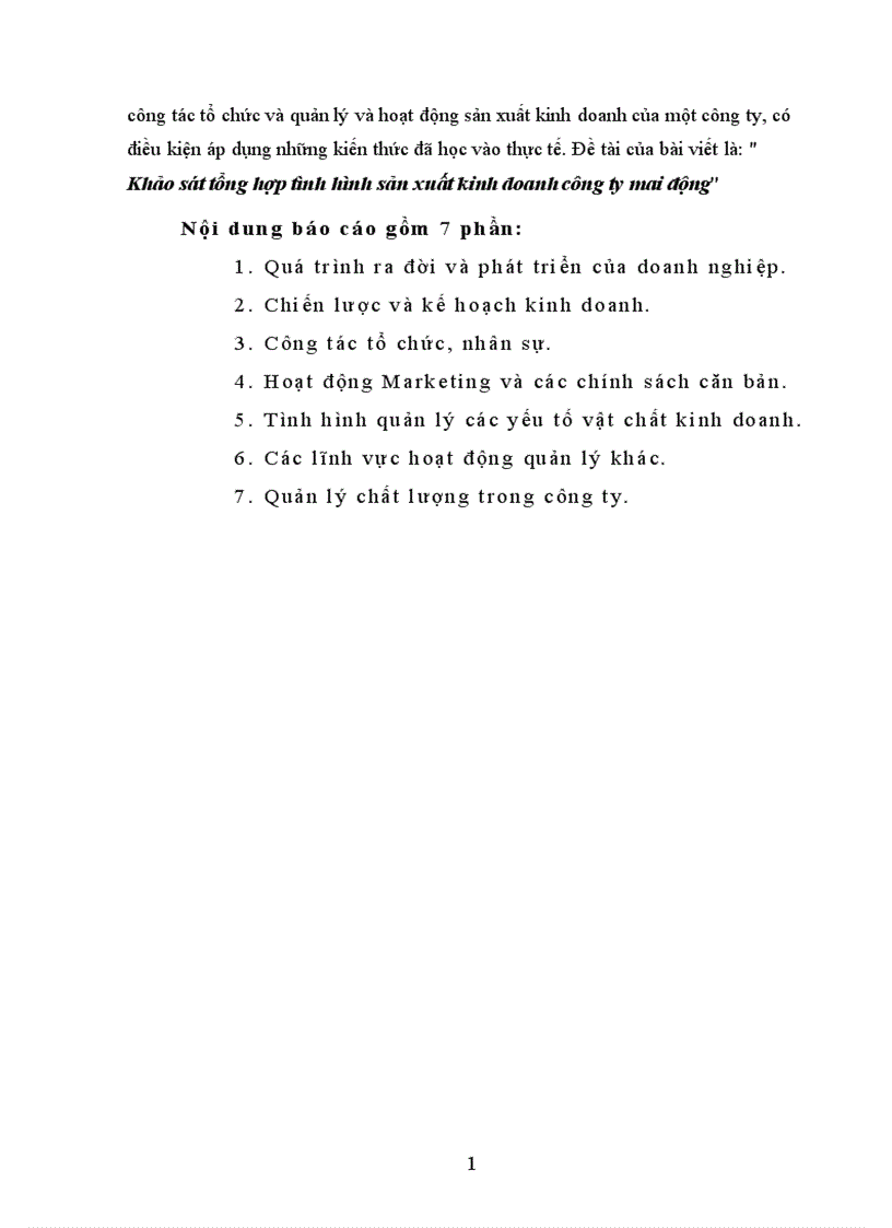 image for page Khảo sát tổng hợp tình hình sản xuất kinh doanh công ty Mai Động 1