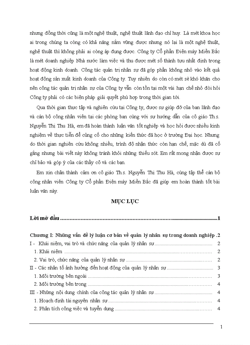 image for page Một số giải pháp nhằm hoàn thiện công tác quản trị nhân sự tại Công ty Cổ phần Điện máy Miền Bắc 1