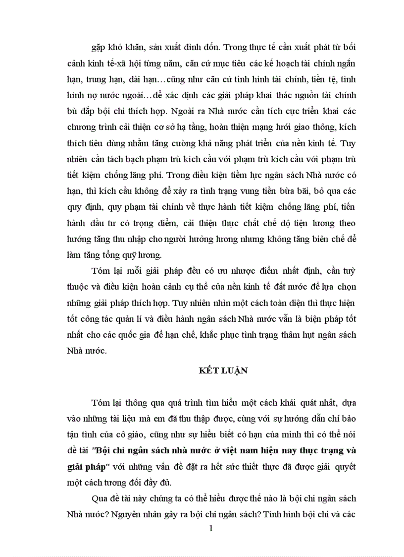 image for page Bội chi ngân sách Nhà nước ở Việt Nam hiện nay thực trạng và giải pháp 1