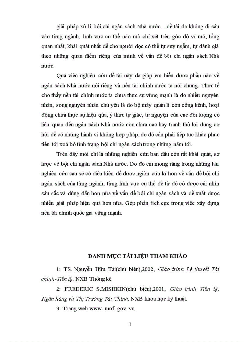 image for page Bội chi ngân sách Nhà nước ở Việt Nam hiện nay thực trạng và giải pháp 1