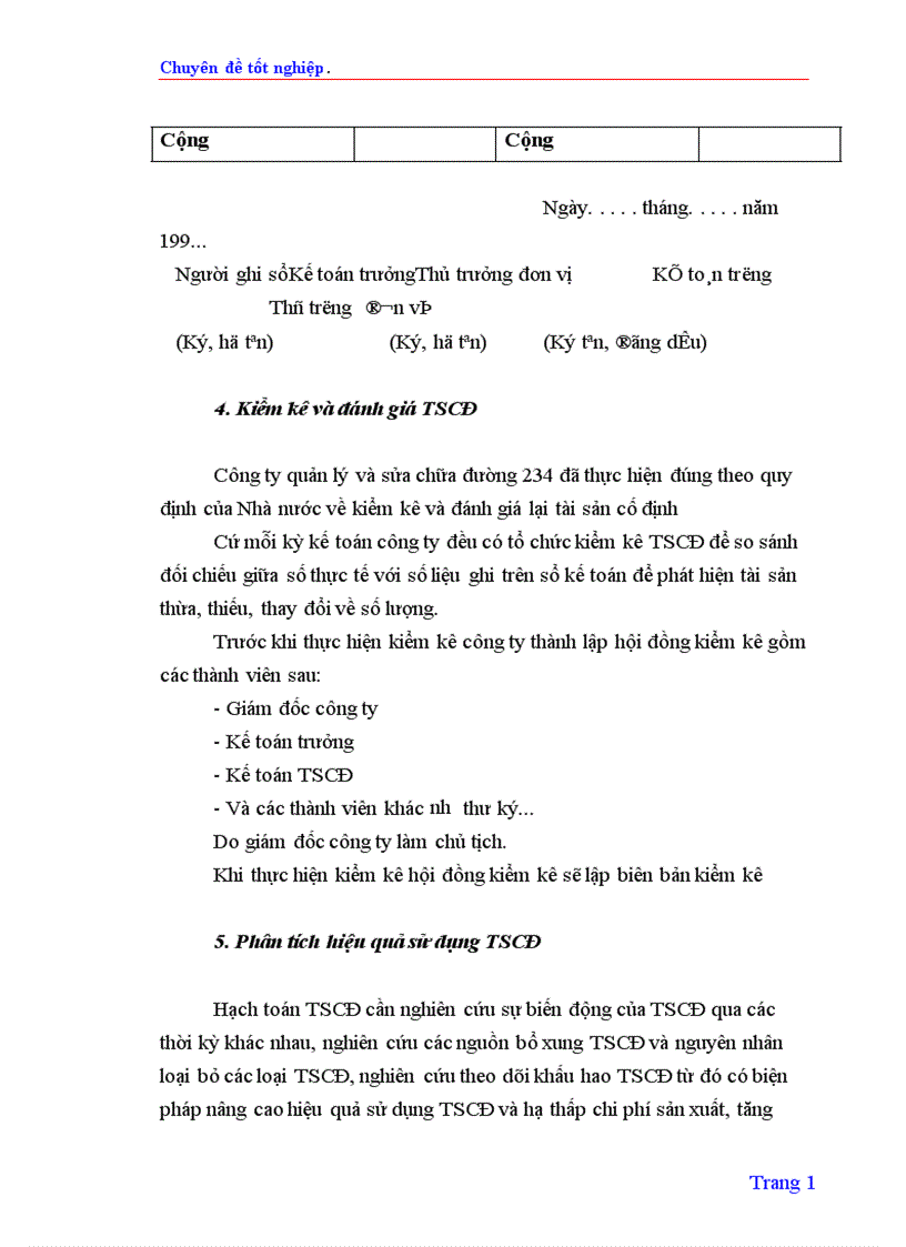 image for page Tổ chức hạch toán TSCĐ với việc nâng cao hiệu quả sử dụng TSCĐ ở Công ty quản lý và sửa chữa đường bộ 234 1