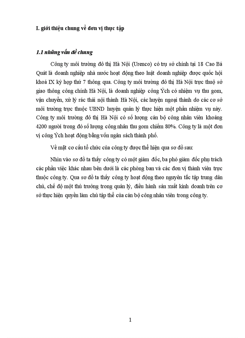 image for page Báo cáo thực tập tại Công ty môi trường đô thị Hà Nội