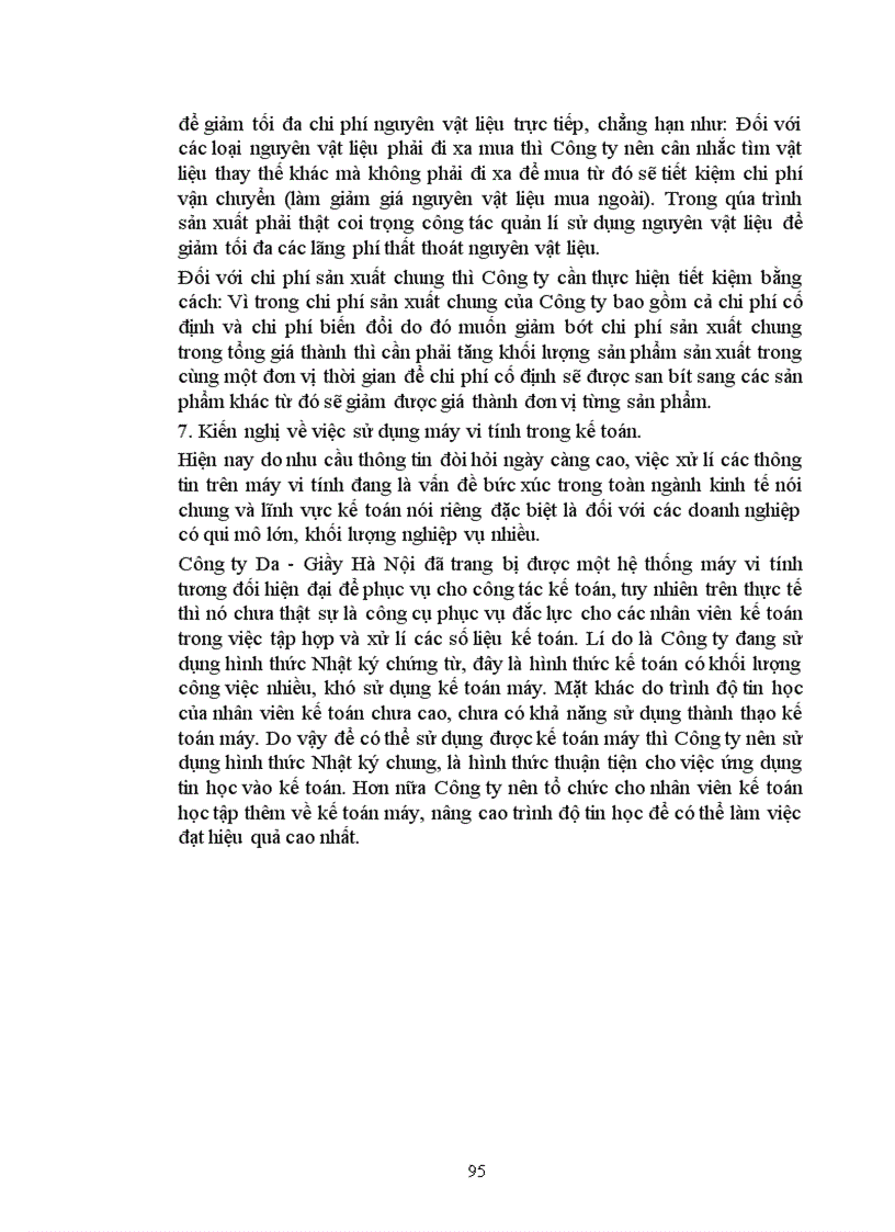 image for page Hạch toán chi phí sản xuất và tính giá thành sản phẩm với việc tăng cường quản trị doanh nghiệp taị Công ty Da giầy Hà Nội 1