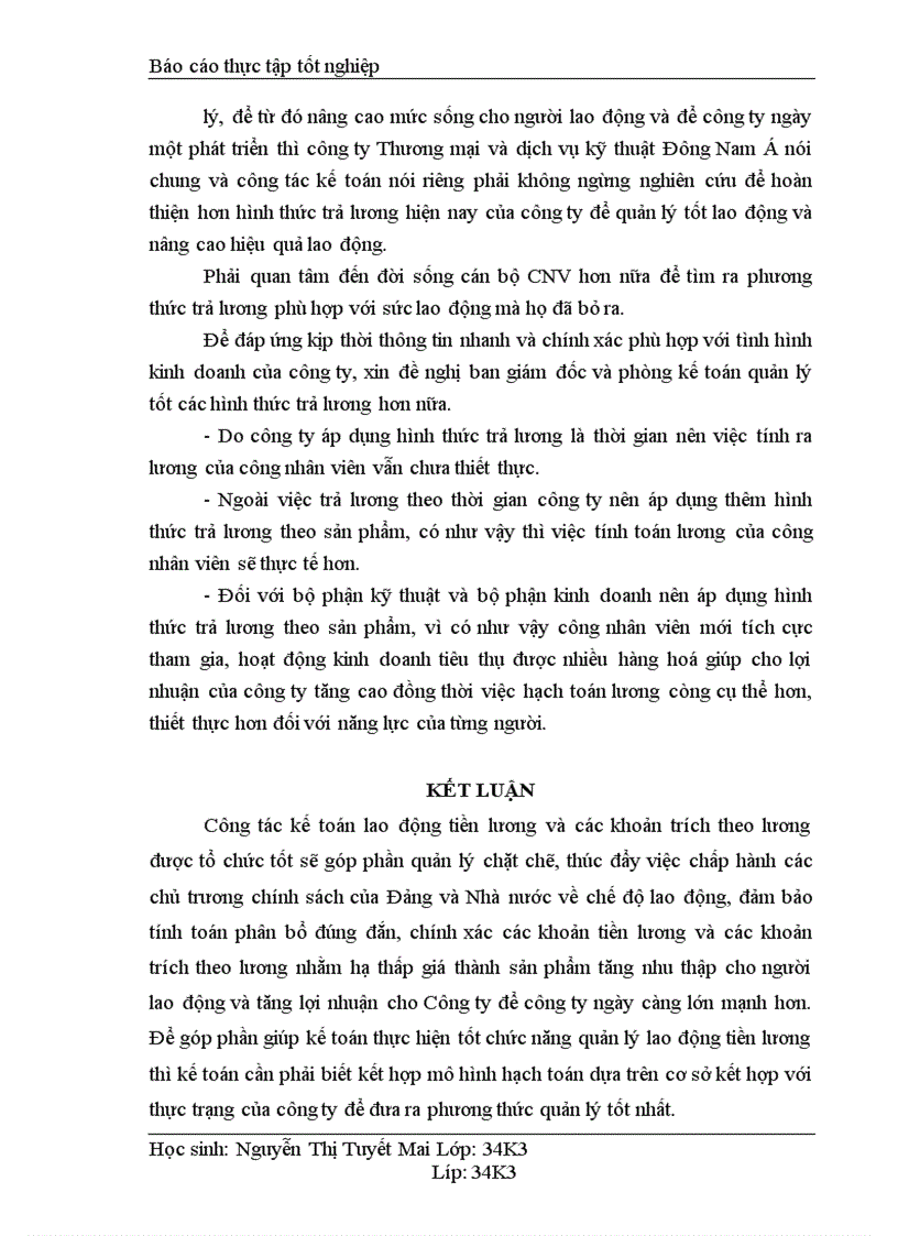 image for page Kế toán tiền lương và các khoản trích theo lương tại Công ty cổ phần Thương Mại và dịch vụ kỹ thuật Đông Nam á 1