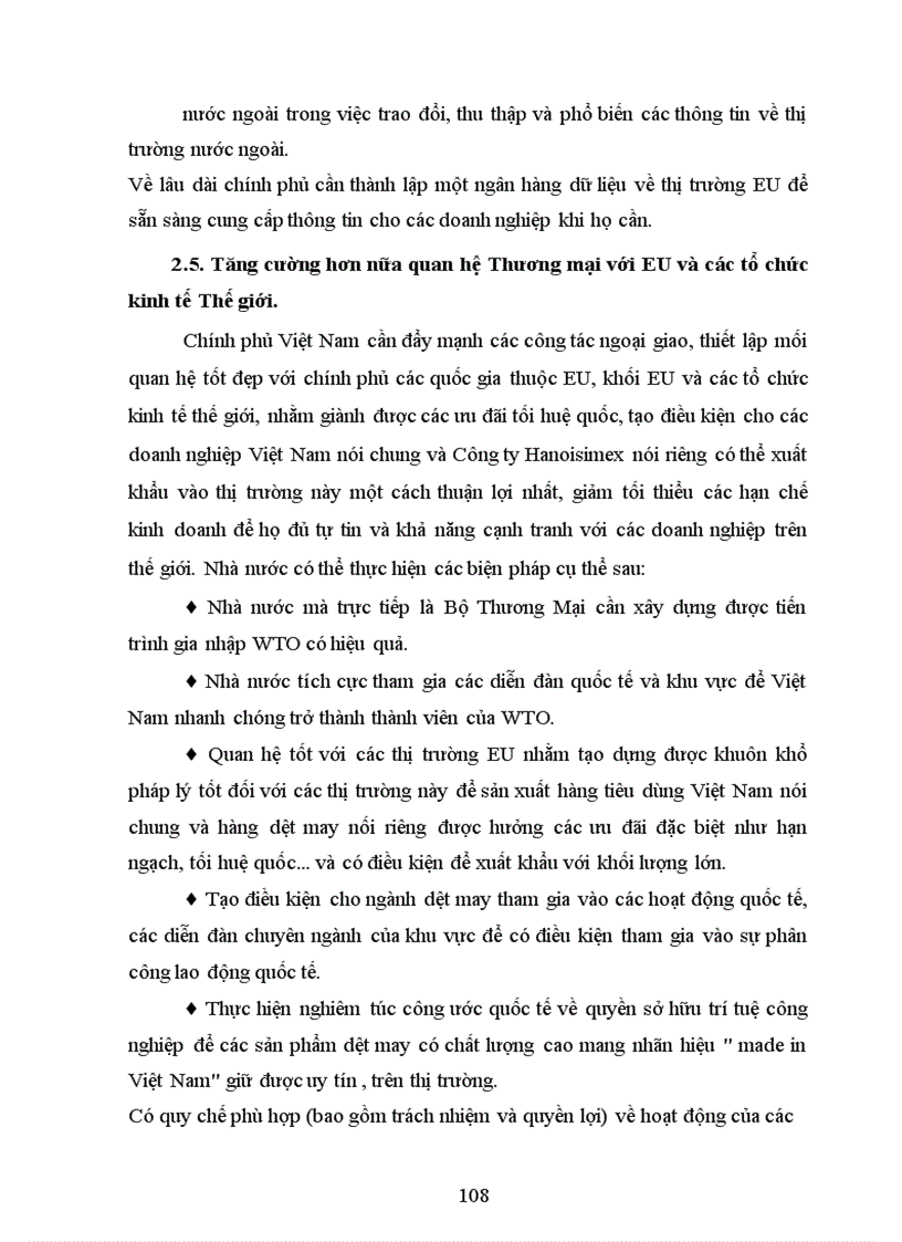 image for page Một số giải pháp nâng cao sức cạnh tranh hàng may mặc của công ty HANOSIMEX trên thị trường EU