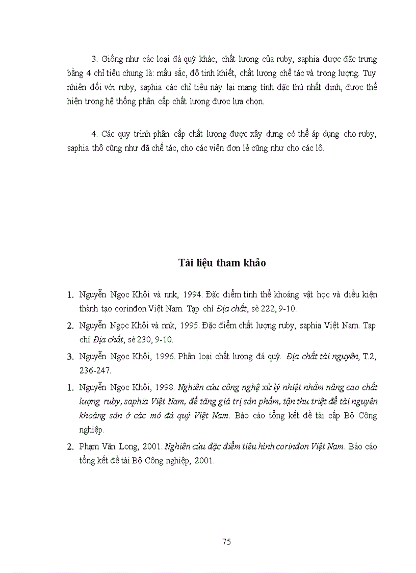 image for page Một số đặc điểm chất lượng và hệ thống phân loại chất lượng ruby saphia Việt Nam