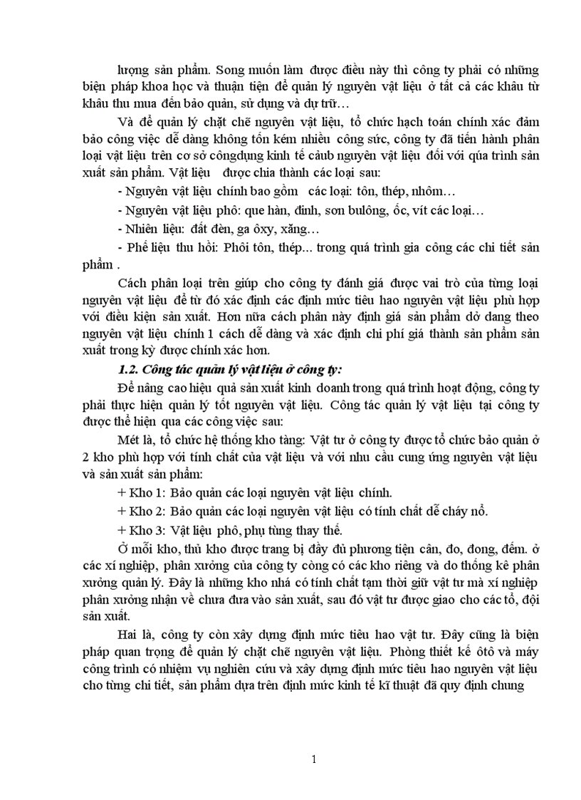 image for page Hoàn thiện công tác hạch toán nguyên vật liệu với việc tăng cường hiệu quả sử dụng nguyên vật liệu tại Công ty cơ khí ô tô 1 5 1