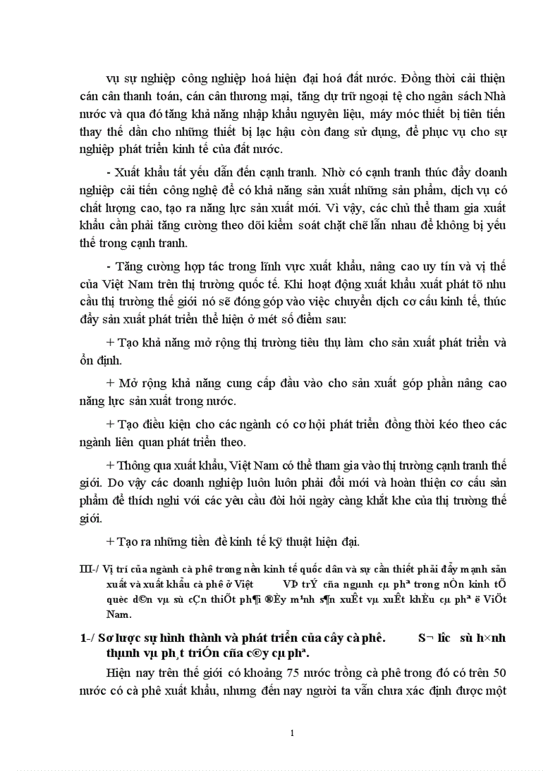 image for page Phương hướng và giải pháp nhằm đẩy mạnh xuất khẩu cà phê Việt Nam giai đoạn 2002 2010 1