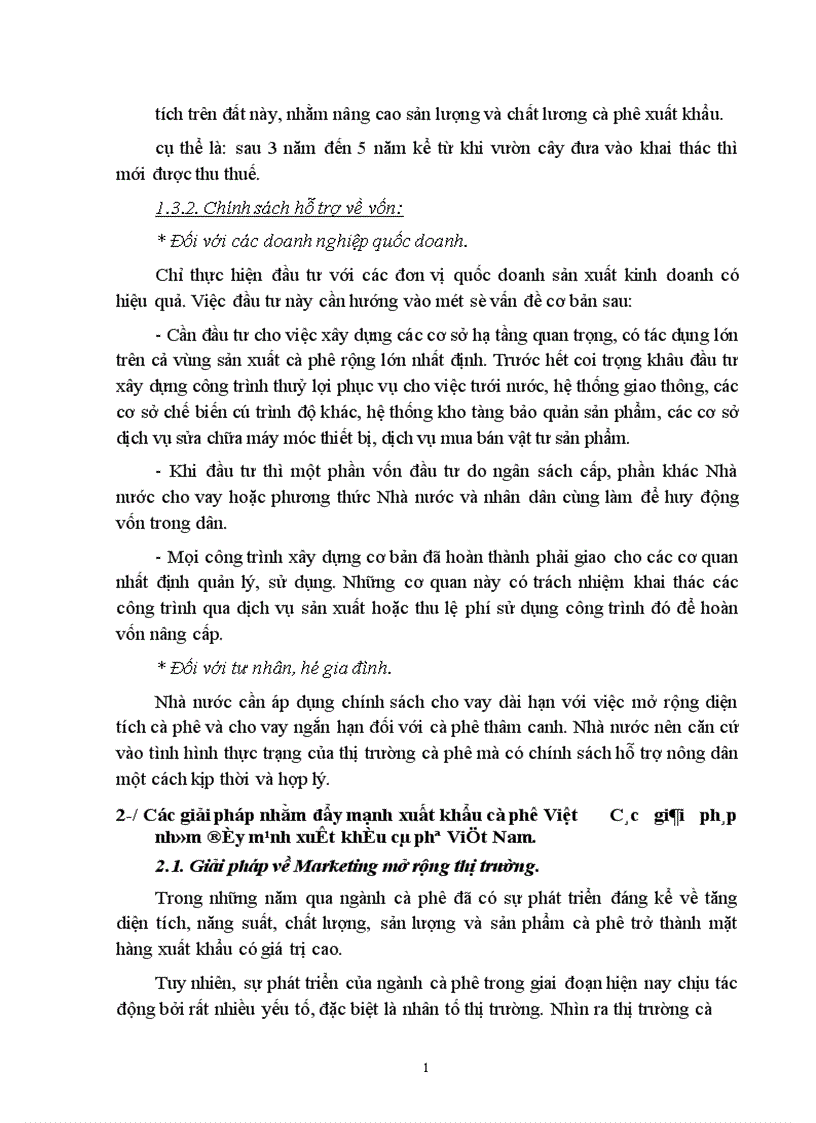 image for page Phương hướng và giải pháp nhằm đẩy mạnh xuất khẩu cà phê Việt Nam giai đoạn 2002 2010 1