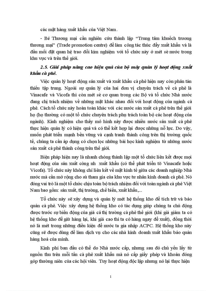 image for page Phương hướng và giải pháp nhằm đẩy mạnh xuất khẩu cà phê Việt Nam giai đoạn 2002 2010 1