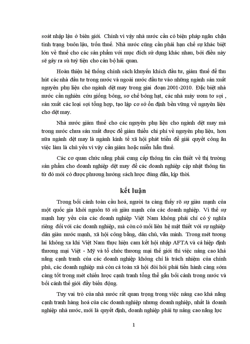 image for page Biện pháp nâng cao khả năng cạnh tranh của ngành dệt may