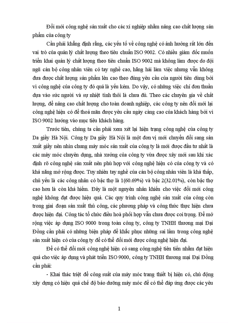 image for page Áp dụng hệ thống quản lý chất lượng theo bộ tiêu chuẩn ISO 9000 tại công ty CNHH thương mại Đại Đồng 1