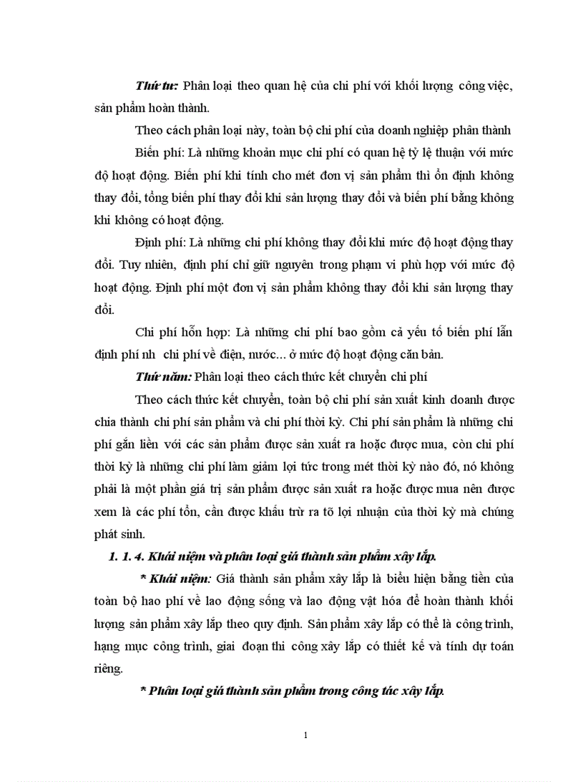 image for page Hoàn thiện công tác hạch toán chi phí sản xuất và tính giá thành sản phẩm xây lắp tại Công ty Xây dựng và Phát triển nông thôn 1