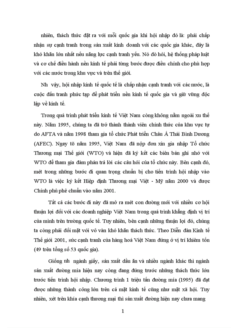 image for page Thực trạng sản xuất và khả năng cạnh tranh của sản xuất đường mía ở Việt Nam