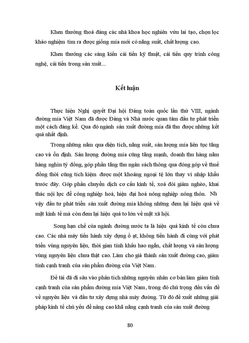 image for page Thực trạng sản xuất và khả năng cạnh tranh của sản xuất đường mía ở Việt Nam