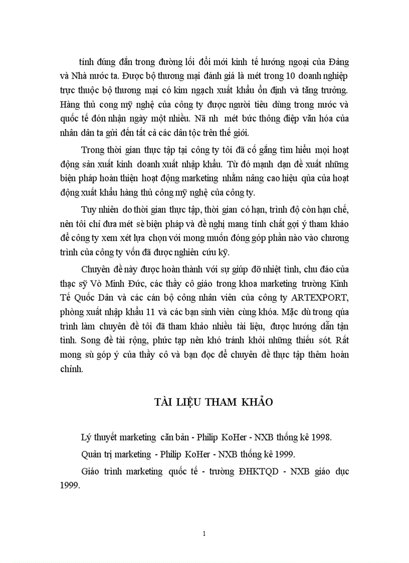 image for page Phát triển hoạt động Marketing trong kinh doanh xuất khẩu mặt hàng thủ công mỹ nghệ ở công ty xuất nhập khẩu ARTEXPORT 1