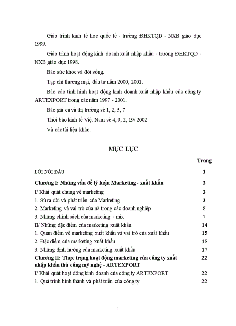 image for page Phát triển hoạt động Marketing trong kinh doanh xuất khẩu mặt hàng thủ công mỹ nghệ ở công ty xuất nhập khẩu ARTEXPORT 1