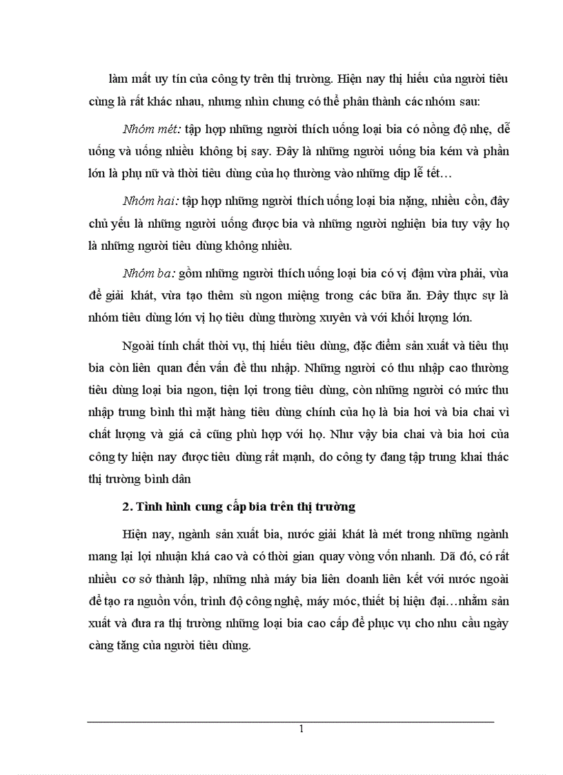 image for page Hoàn thiện hệ thống kênh phân phối nhằm duy trì và mở rộng thị trường tiêu thụ của Công ty bia Hà Nội