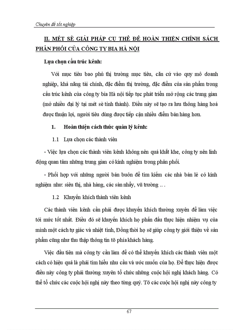 image for page Hoàn thiện hệ thống kênh phân phối nhằm duy trì và mở rộng thị trường tiêu thụ của Công ty bia Hà Nội