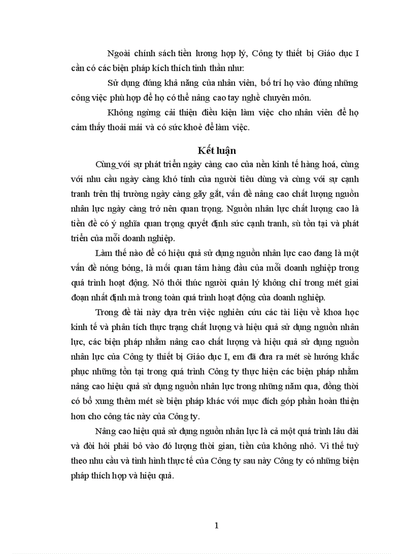 image for page Một số giải pháp nhằm nâng cao hiệu quả sử dụng nguồn nhân lực tại Công ty thiết bị Giáo dục I trong xu thế hội nhập 1