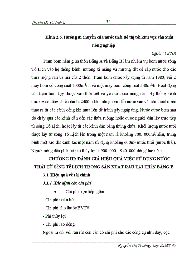 image for page Đánh giá hiệu quả của việc dử sụng nước thải trong sản xuất rau tại thôn Bằng B Hoàng Liệt Hoàng Mai 1