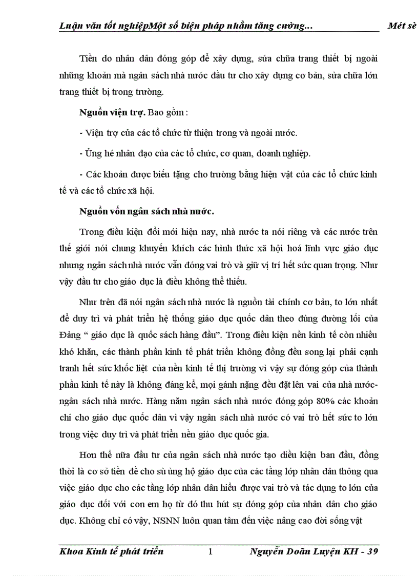 image for page Một số biện pháp nhằm tăng cường quản lí chi ngân sách nhà nước cho sự nghiệp giáo dục trên địa bàn thủ đô Hà nội đến năm 2005 1