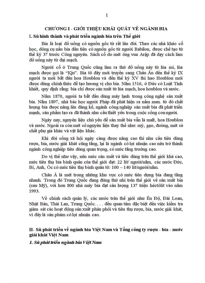 image for page Quản lý các dự án đầu tư trong ngành bia Việt Nam 1