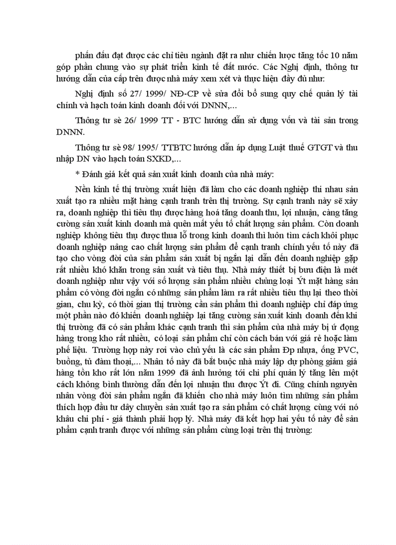 image for page Tổ chức kế toán tập hợp chi phí và tính giá thành sản phẩm tại Nhà máy Thiết bị Bưu điện 1