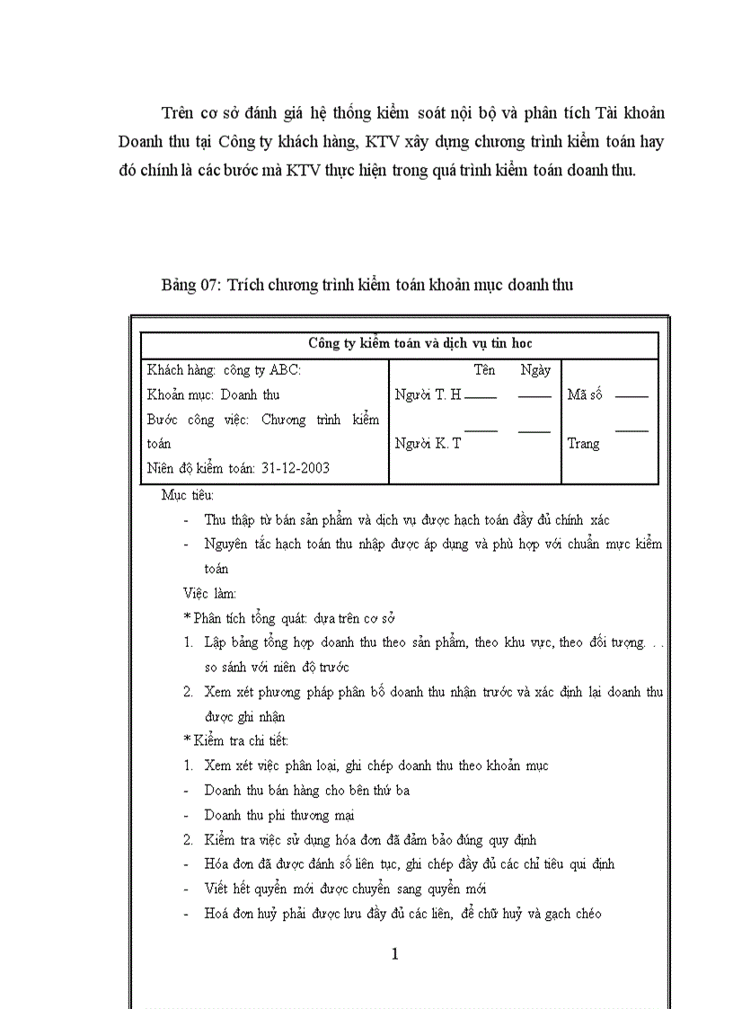 image for page Kiểm toán chu trình bán hàng thu tiền trong kiểm toán BCTC do Công ty Kiểm toán và Dịch vụ Tin học AISC thực hiện 1