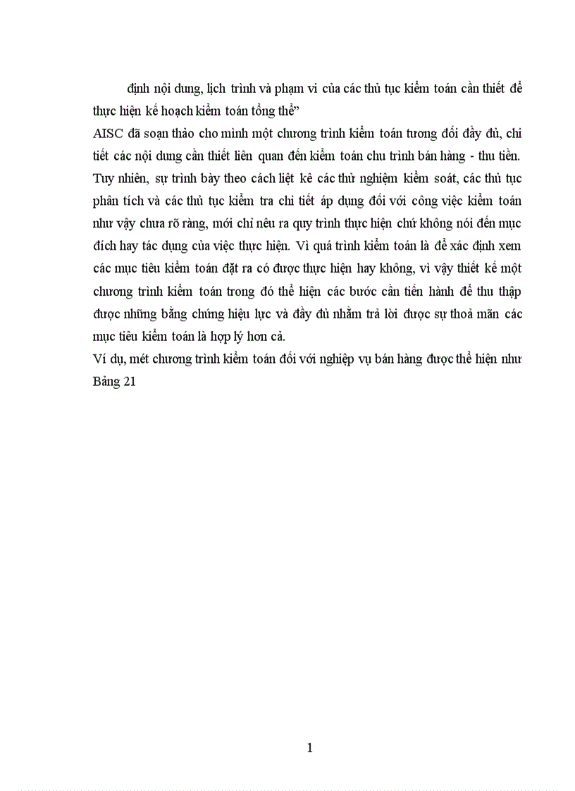 image for page Kiểm toán chu trình bán hàng thu tiền trong kiểm toán BCTC do Công ty Kiểm toán và Dịch vụ Tin học AISC thực hiện 1