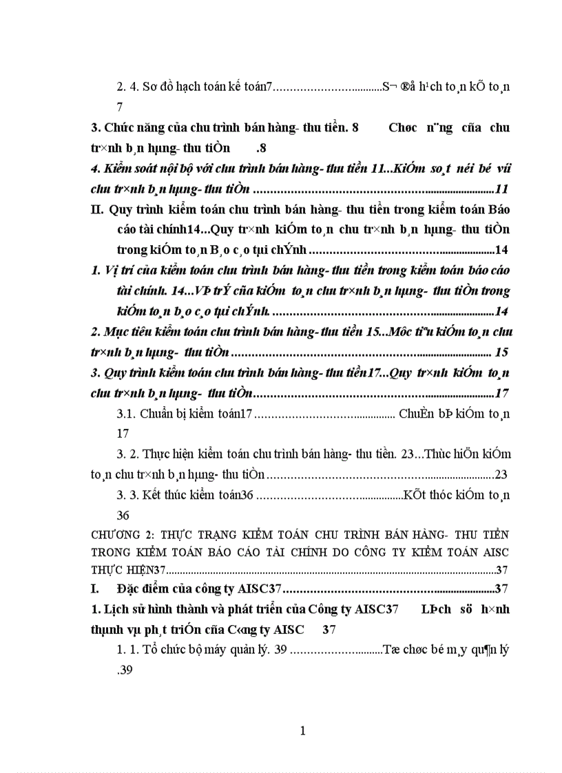 image for page Kiểm toán chu trình bán hàng thu tiền trong kiểm toán BCTC do Công ty Kiểm toán và Dịch vụ Tin học AISC thực hiện 1