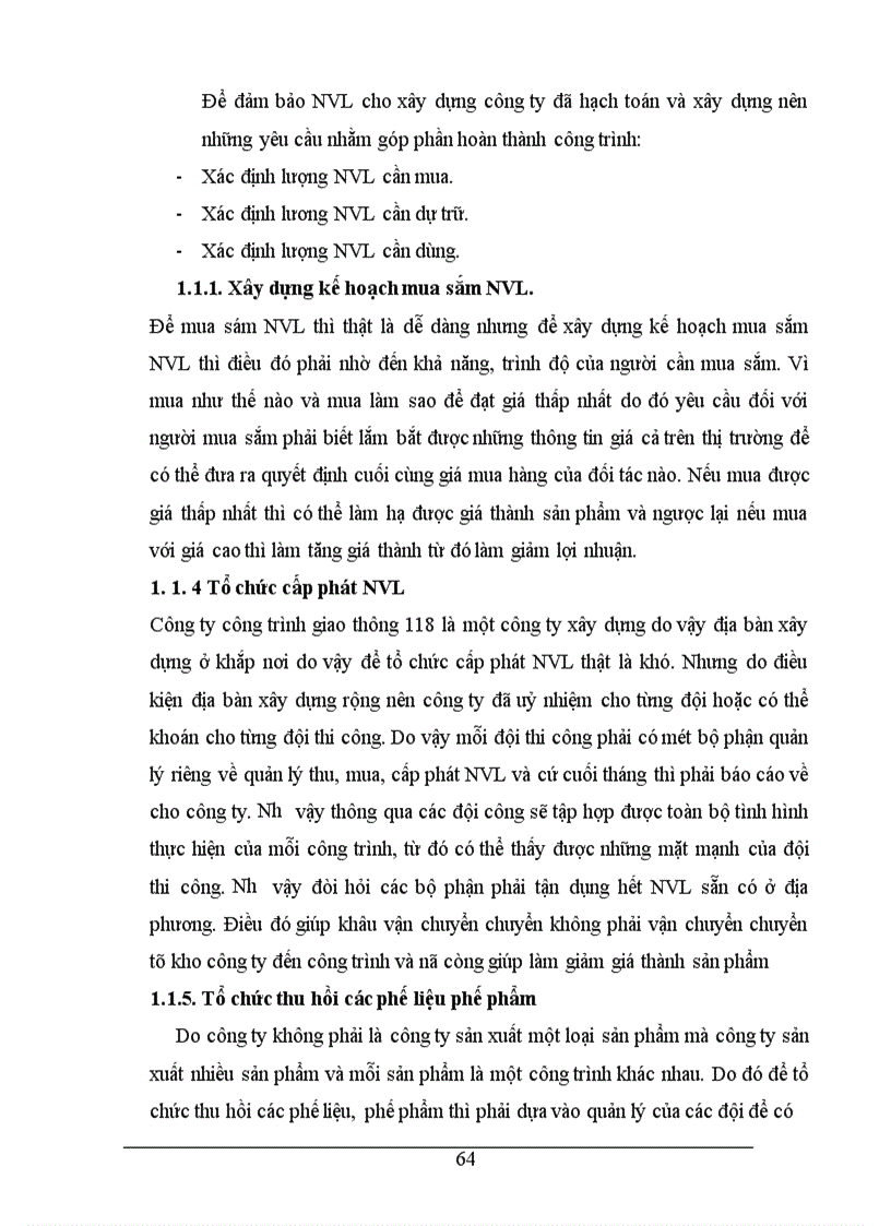 image for page Công tác quản lý nguyên vật liệu ở Công ty cổ phần xây dựng công trình giao thông 118 1