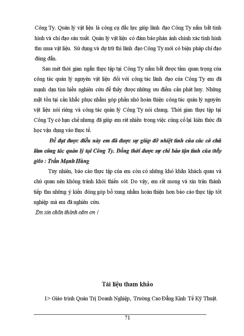 image for page Công tác quản lý nguyên vật liệu ở Công ty cổ phần xây dựng công trình giao thông 118 1