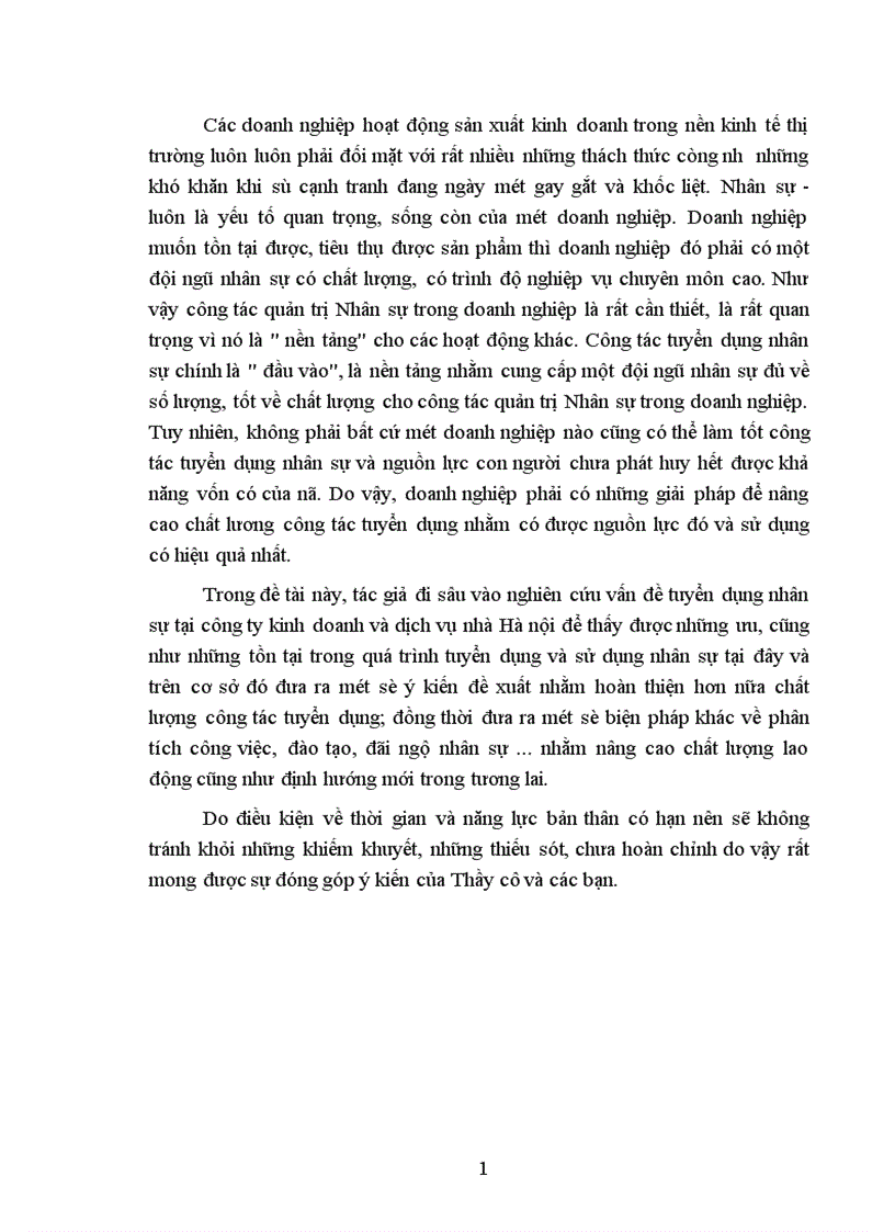 image for page Một số biện pháp nhằm nâng cao chất lượng công tác tuyển dụng nhân sự tại công ty kinh doanh và dịch vụ nhà Hà Nội 1