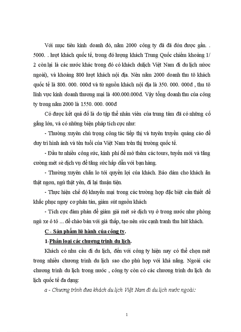 image for page Báo cáo thực tập tại Công ty TNHH du lịch và thương mại Hà nội newtours