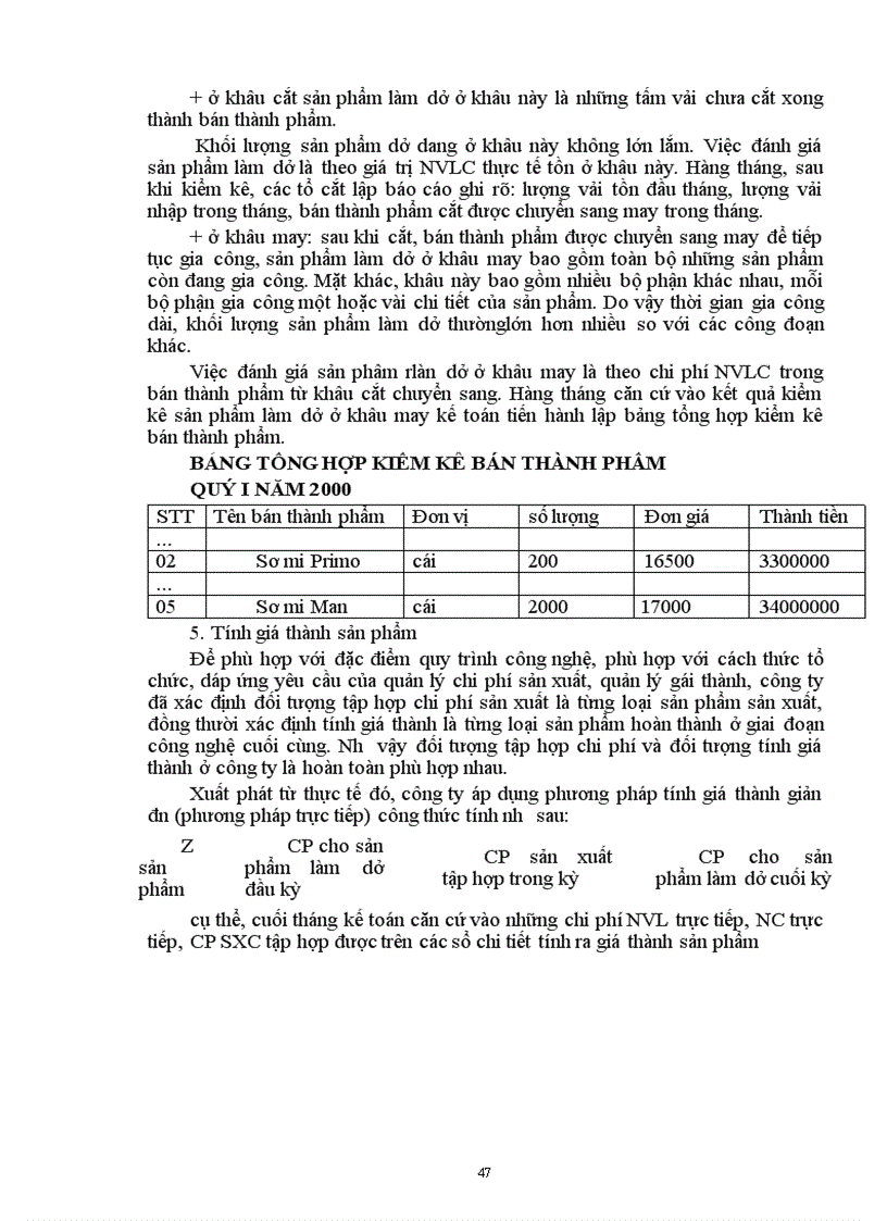 image for page Hoàn thiện công tác hạch toán chi phí sản xuất và tính giá thành sản phẩm tại Công ty May 10 1