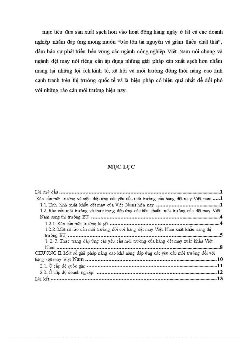 image for page Các rào cản môi trường đối với hàng dệt may xuất khẩu Việt Nam