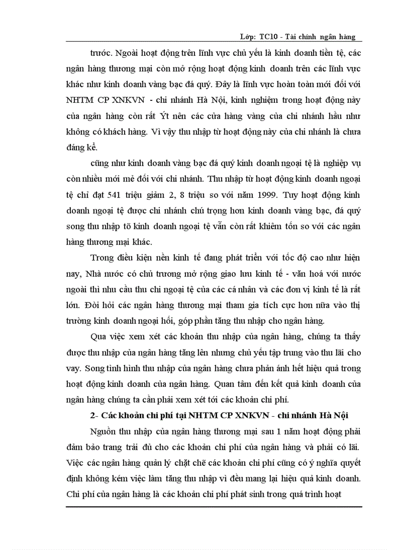 image for page Một số vấn đề về thu nhập chi phí và kết quả kinh doanh của ngân hàng thương mại cổ phần xuất nhập khẩu Việt Nam chi nhánh Hà Nội