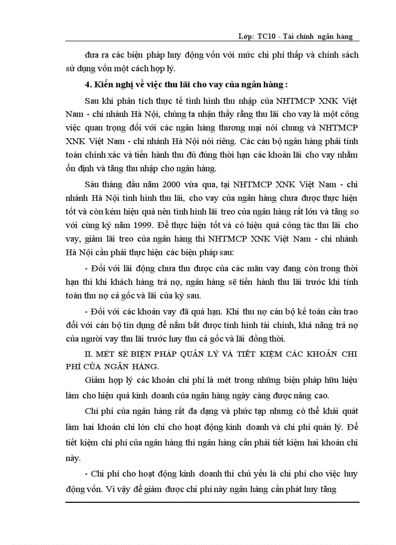 image for page Một số vấn đề về thu nhập chi phí và kết quả kinh doanh của ngân hàng thương mại cổ phần xuất nhập khẩu Việt Nam chi nhánh Hà Nội