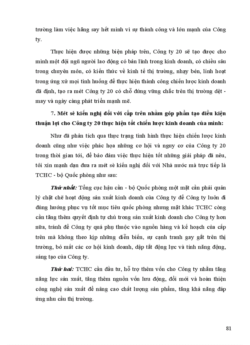 image for page Một số giải pháp chủ yếu góp phần nâng cao hiệu quả của việc xây dựng và thực hiện chiến lược kinh doanh của Công ty 20 1